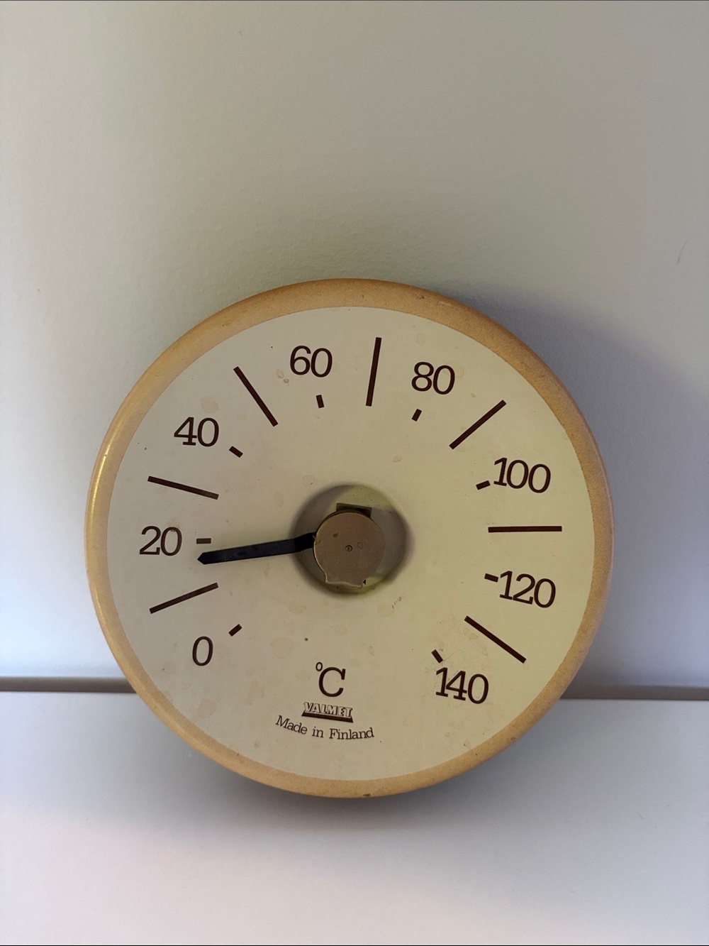 Vintage Valmet Finland Sauna Thermometer 0–140°C Finnish MCM